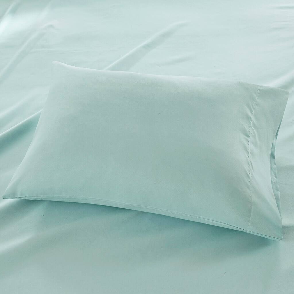 Alt View 2. Gracie Mills - Gracie Mills Hugo Deep Pocket Brushed Microfiber Sheet Set with 3M Moisture Wicking - Seafoam.