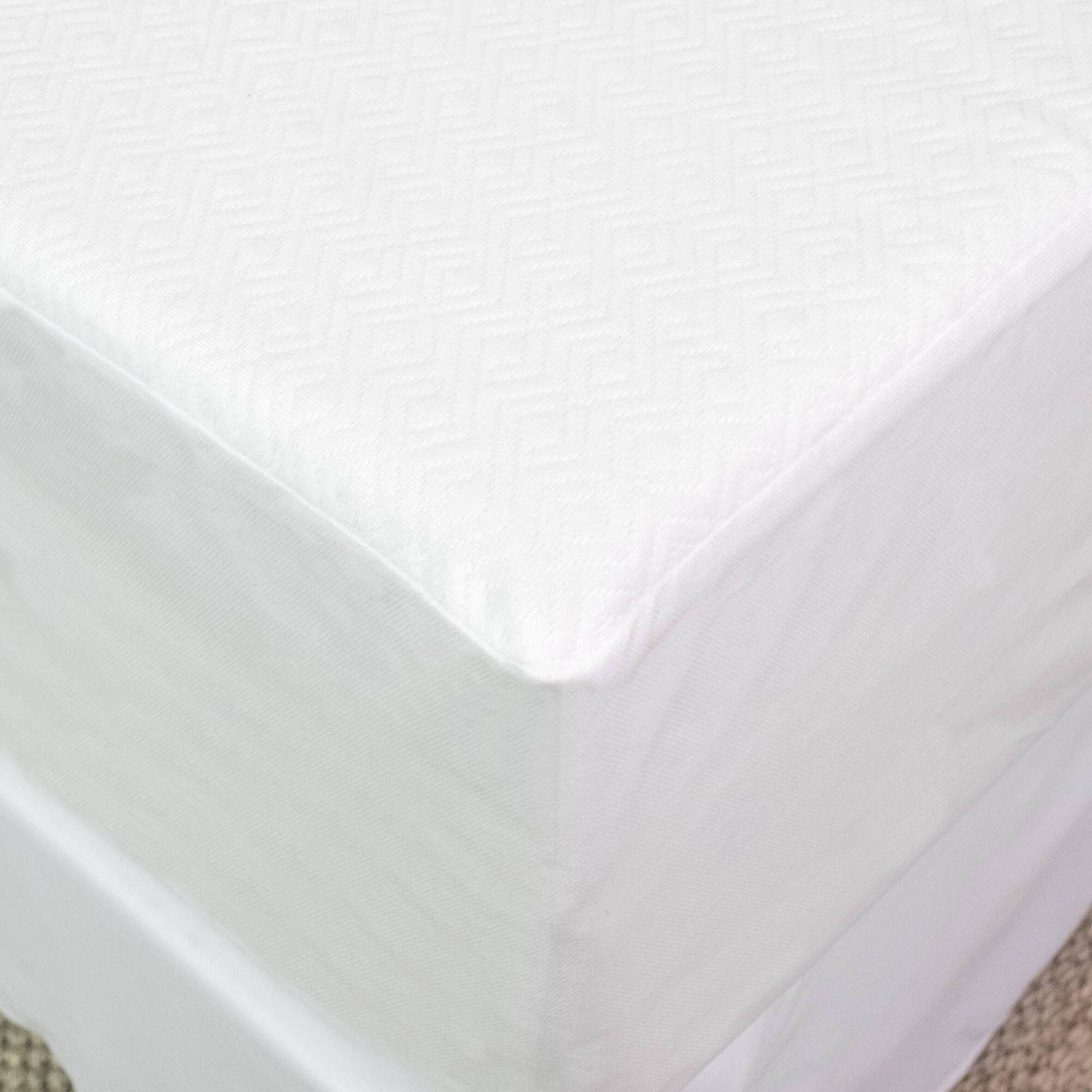 Alt View 1. Sweet Home Collection - California King Box Spring Encasement Waterproof Zippered Bed Bug Protector - White.
