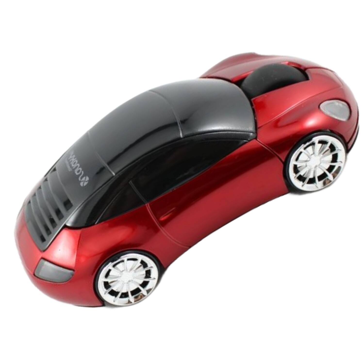 Angle. Sanoxy - 2.4GHz Wireless Car Shape Optical Mouse USB Receiver (Red) - Red.