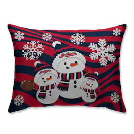 Pegasus - Cleveland Indians Holiday Snowman Bed Pillow - Multicolor