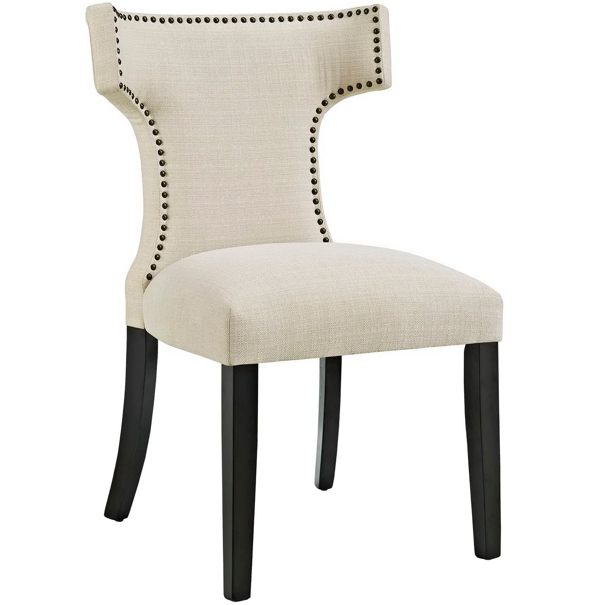 Curve Fabric Dining Chair by Modway - Brown