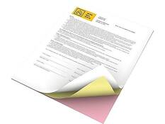 Front. Xerox - Revolution 8.5" x 11" Carbonless, Pink/Canary/White, 1670/Ream - Pink/Canary/White.