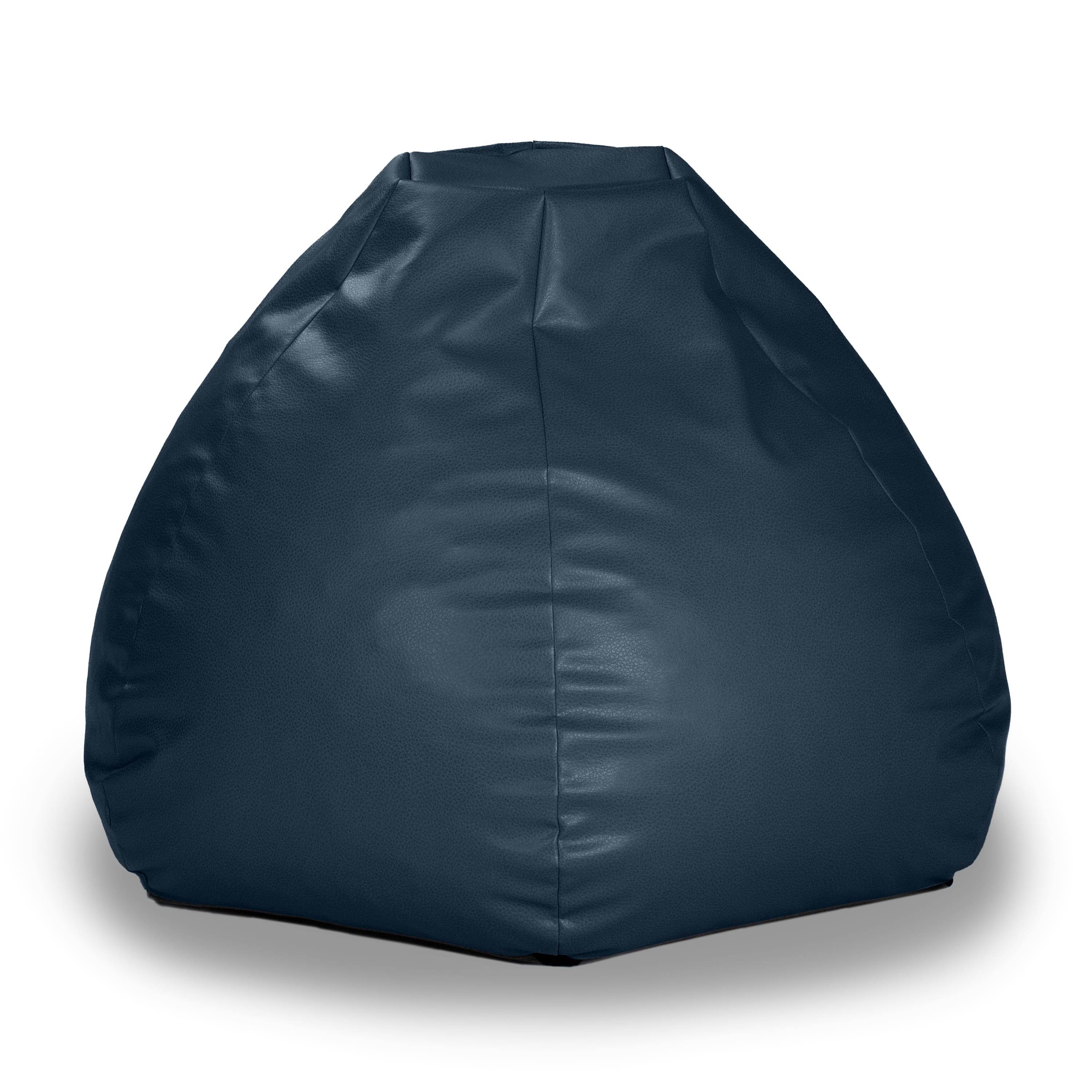 Jaxx - Atrium Collection Lozia Loveseat - Large Foam Bean Bag Sofa Faux-Leather - Oxford Blue