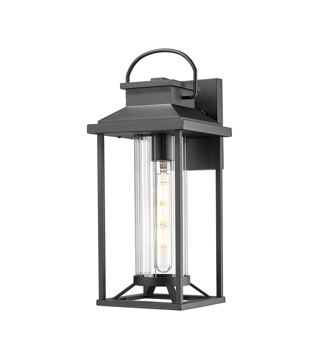 Alt View 2. APRILSOUL - 1 pack Outdoor Porch Lights Textured Black Exterior Lighting Fixtures - Black.