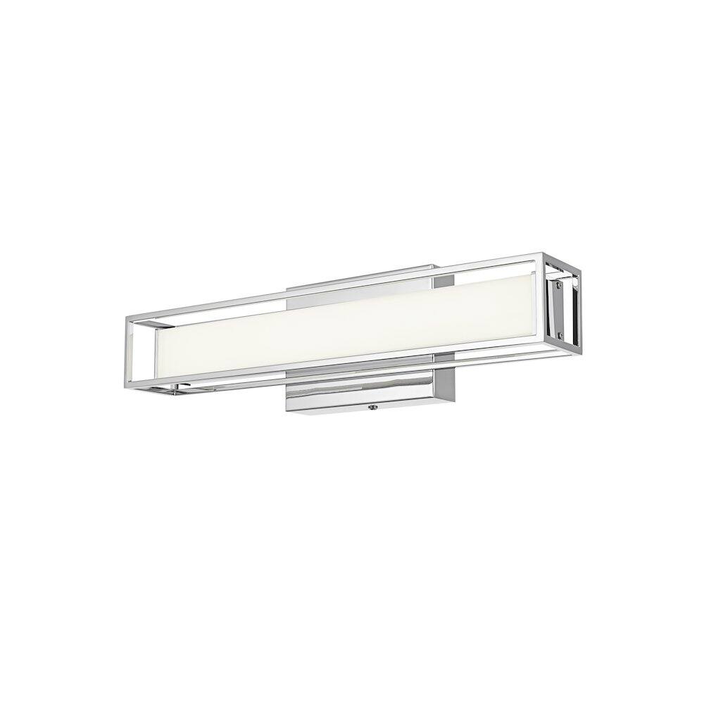 Angle. Living District - Aden 16 Inch Led Wall Sconce In Chrome - Chrome.