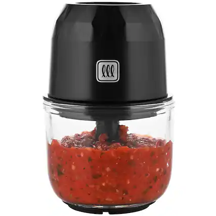 Front. Toastmaster - 1 Cup Cordless Glass Mini Chopper - Black.