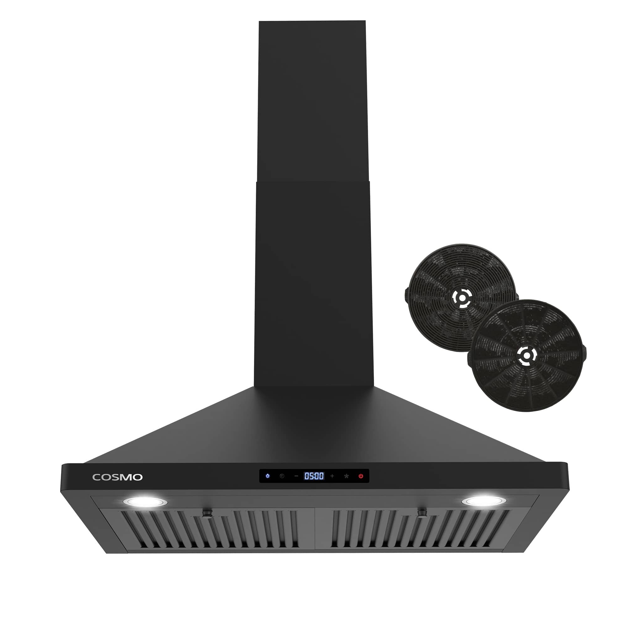 Photos - Cooker Hood Cosmo  30 inches - Convertible - Wall Range Hood - Matte Black COS-63175S-BK-DL 