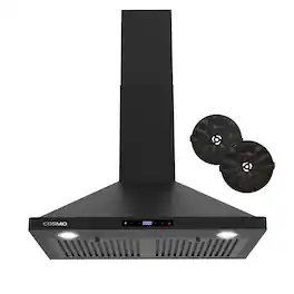 COSMO - 30 inches - Convertible - Wall Range Hood - Matte Black