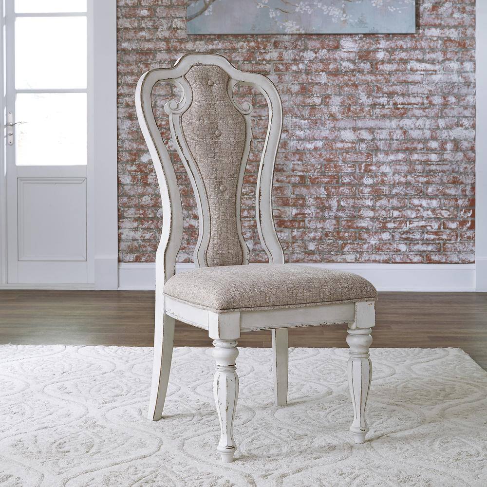 Alt View 2. Liberty Furniture Industries - Splat Back Upholstered Side Chair (RTA)-Set of 2 - White.