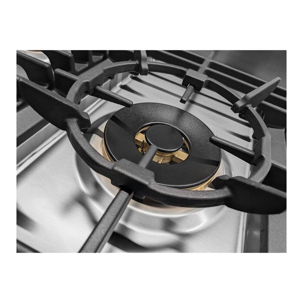 Alt View 4. Verona - Verona Ultima 48" Gas Range with 6 Brass Burners, Griddle in Stainless Steel - Stainless Steel.