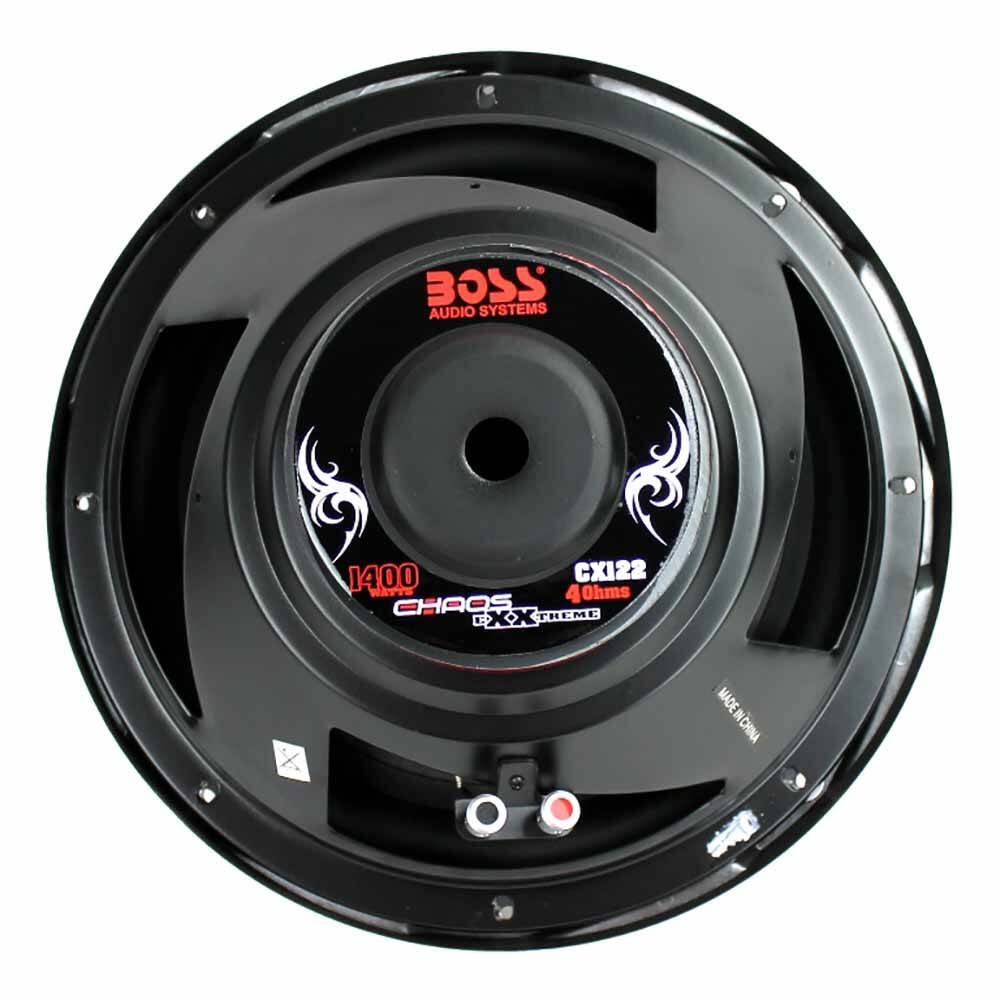 BOSS AUDIO SYSTEMS  
1400 CXI22  
CHAOS THEME  
4 Ohms  
MADE IN CHINA