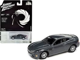 Johnny Lightning - 2002 Aston Martin V12 Vanquish 1/64 Diecast James Bond 007 "Die Another Day" Movie Pop Culture Series - Gray Metallic