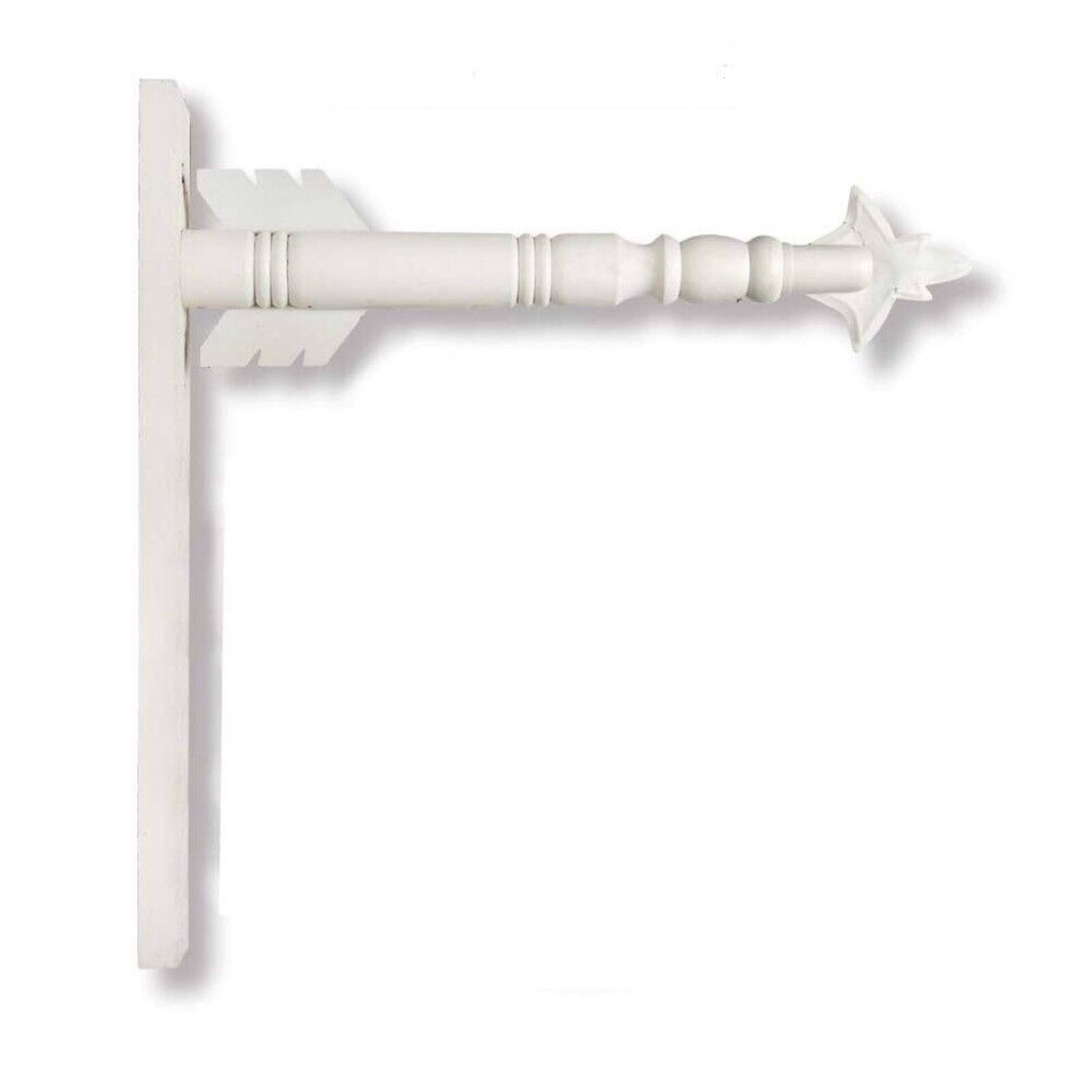 K&K Interiors - Arrow Replacement Decorative Hanging Sign, 18 x 17 x 3.25 Inch - White