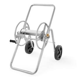 VEVOR - Hose Reel Cart, Hold Up to 175 ft of 5/8’’ Hose (Hose Not Included), Garden Water Hose Carts Mobile Tools with Wheels - Silver