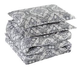Bibb Home - 1800 Series Egyptian Luxury 3 pc Duvet Cover Set - Damask