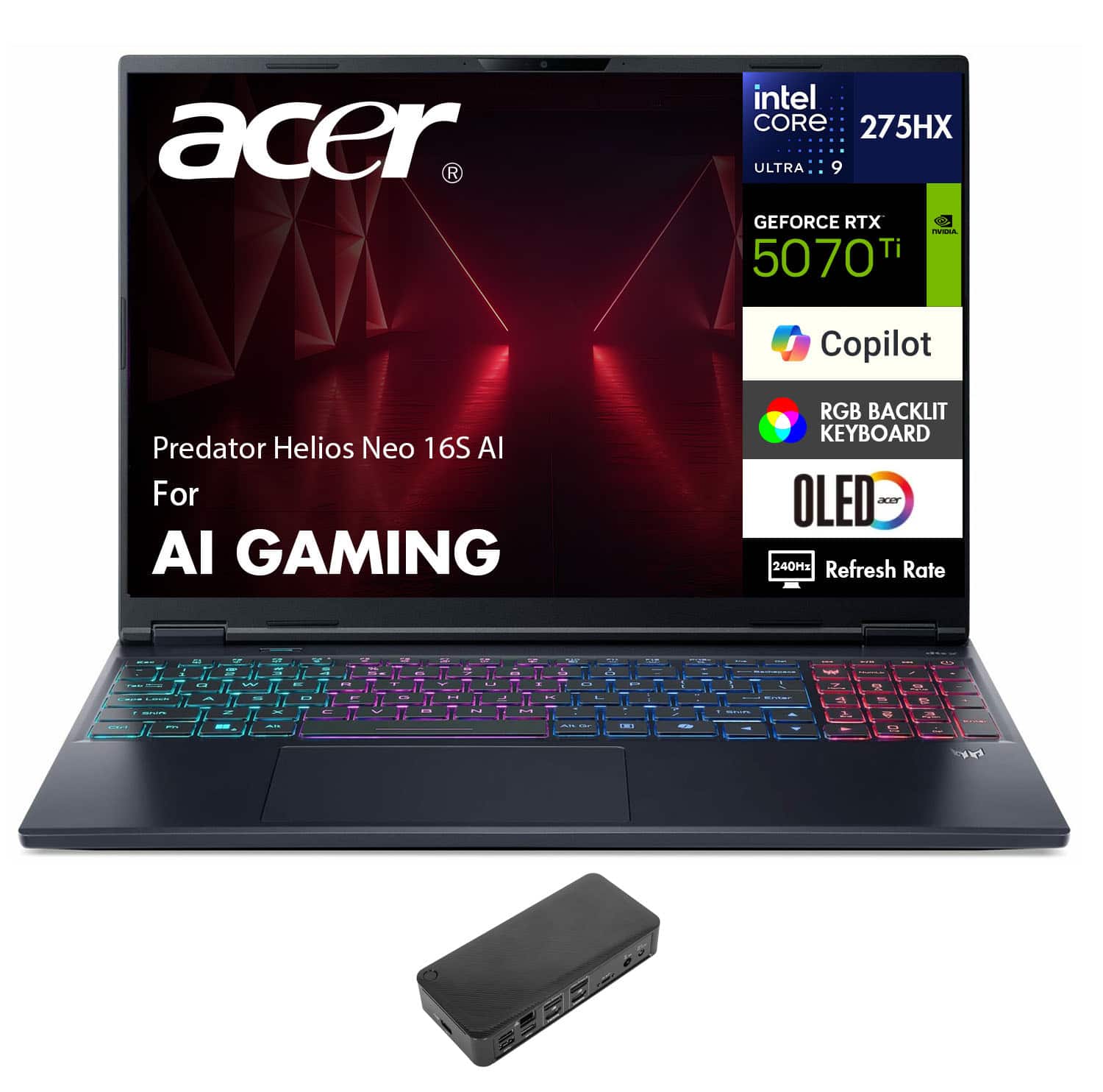 Acer Predator Helios Neo 16S AI Laptop 16.0 WQXGA (Intel Ultra 9