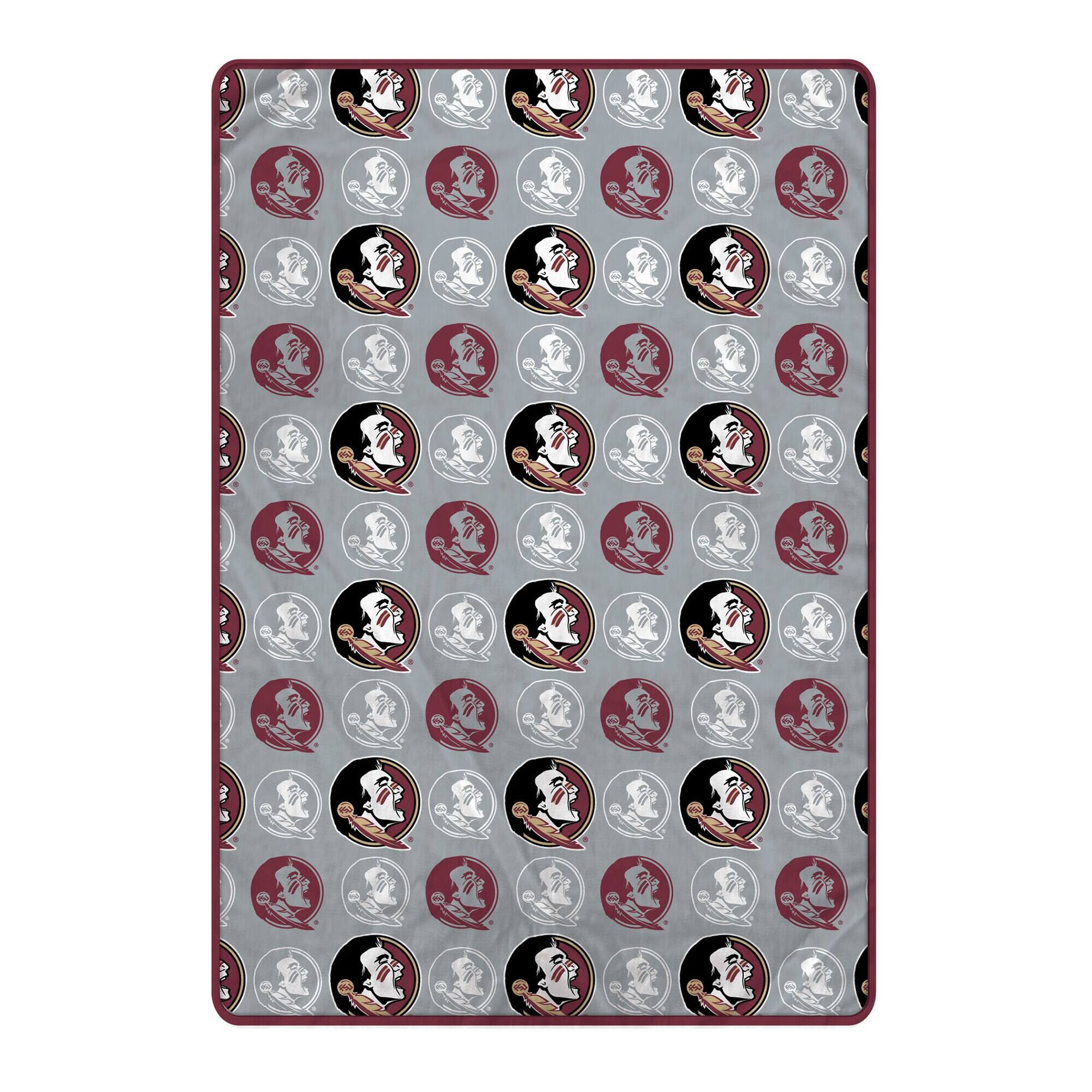 Front. Pegasus - Florida State Seminoles 66" x 95" Oversized Logo Roll Ultra Cozy Blanket - Multicolor.