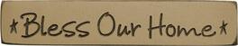 BreeBe - Bless Our Home Engraved Block 9" - Brown