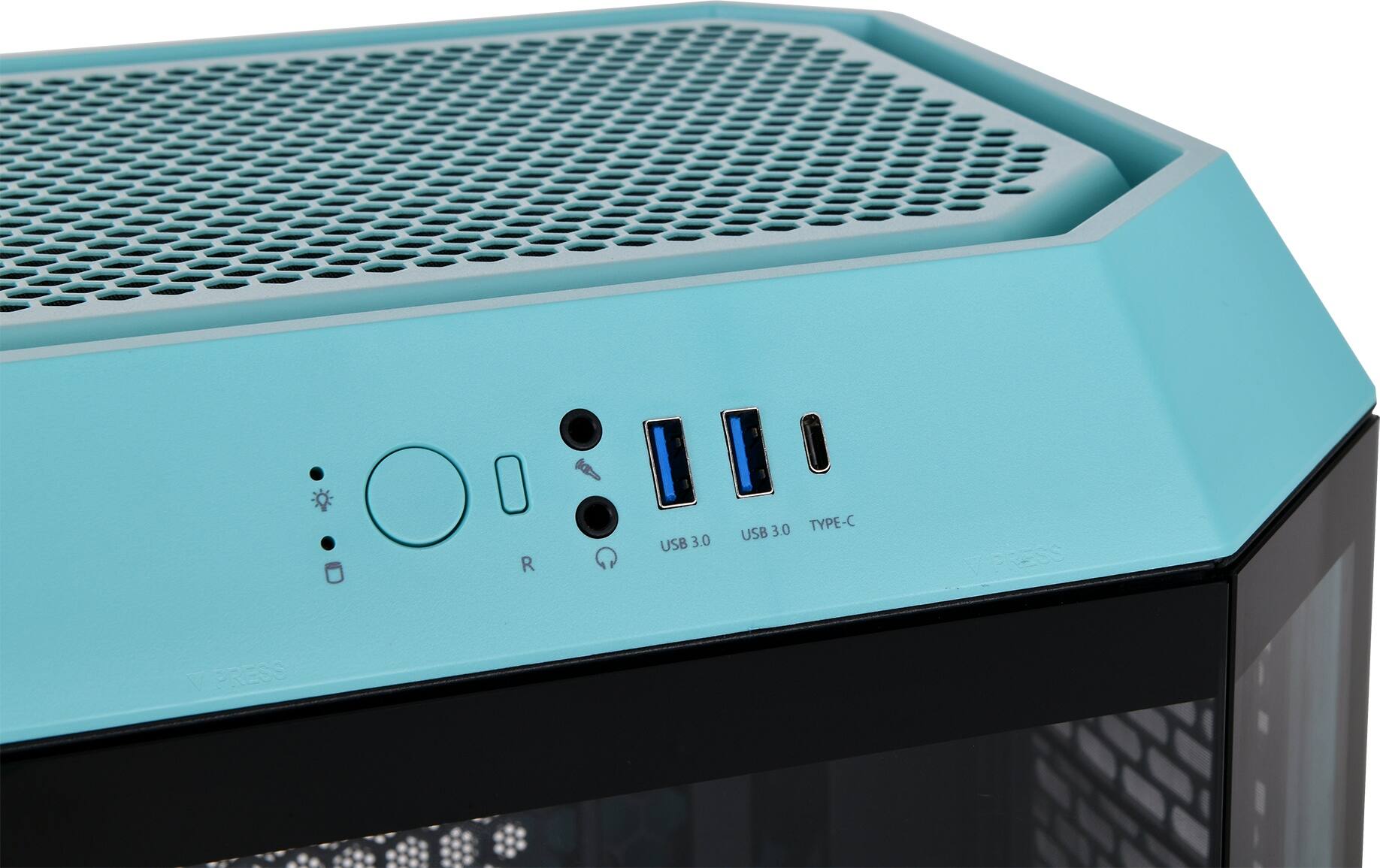 The text on the image reads: "USB 3.0 Type-C USB PRESS V PRESS."