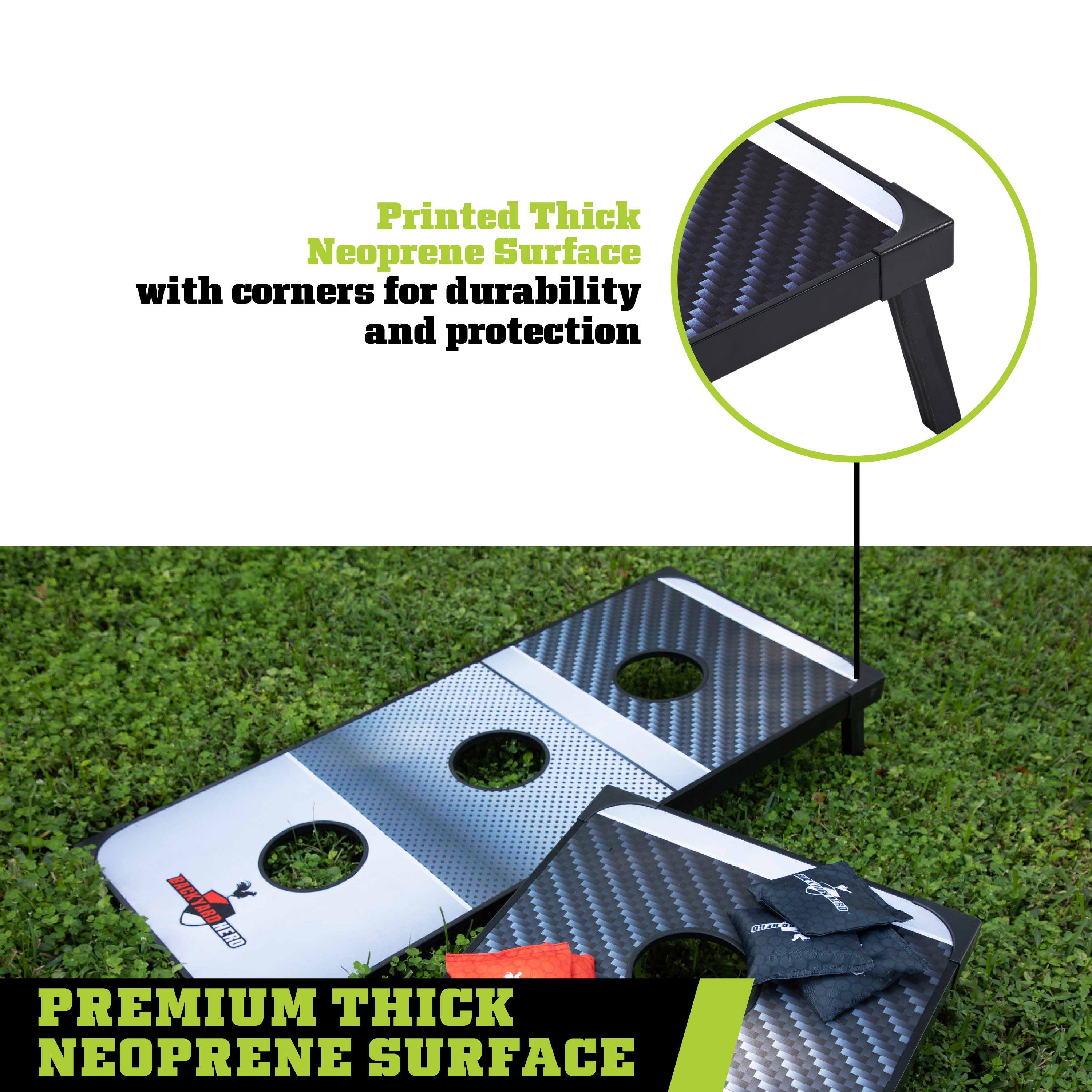 Premium Thick Neoprene Surface with corners for durability and protection.