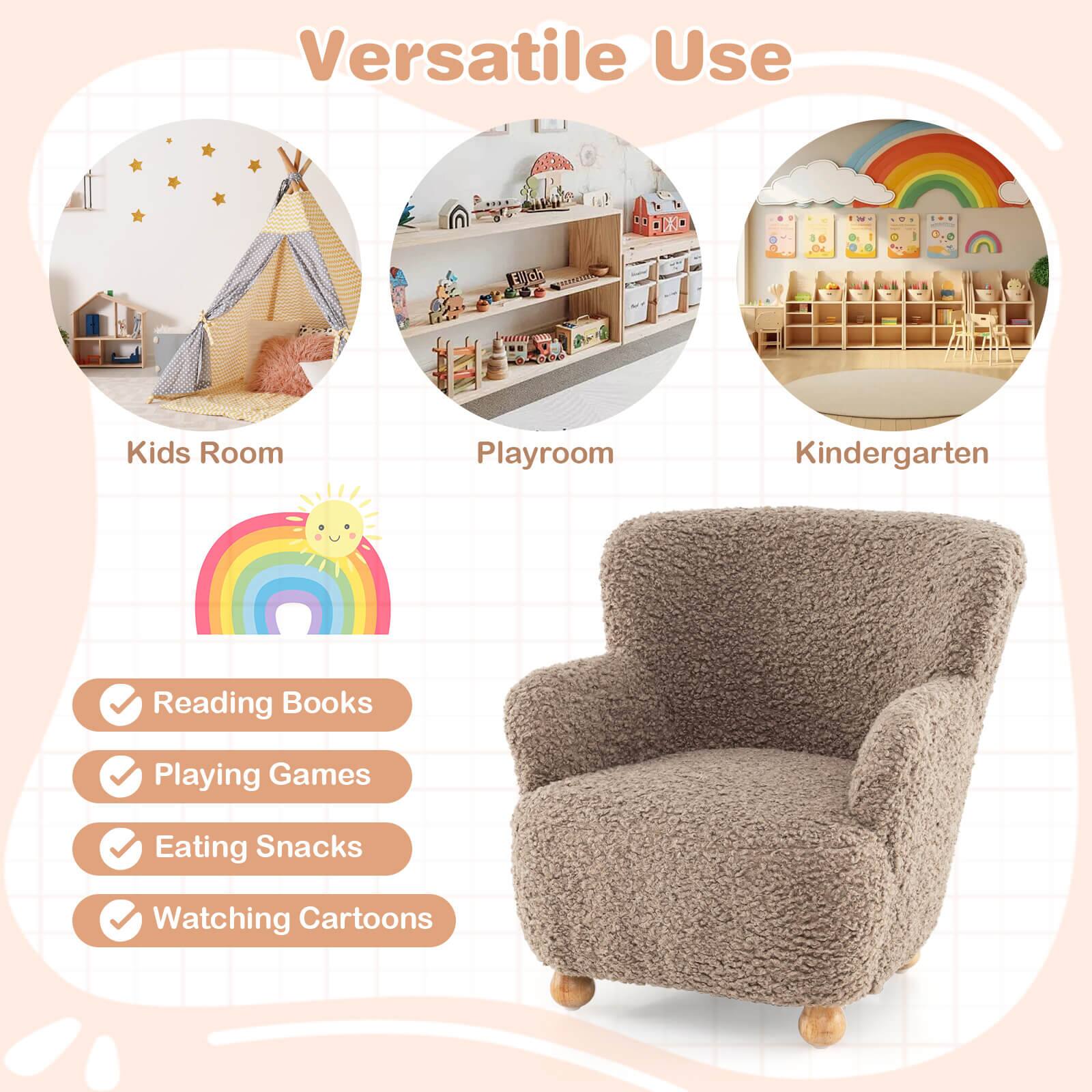 Versatile Use

Kids Room  
Playroom  
Kindergarten  

- Reading Books  
- Playing Games  
- Eating Snacks  
- Watching Cartoons