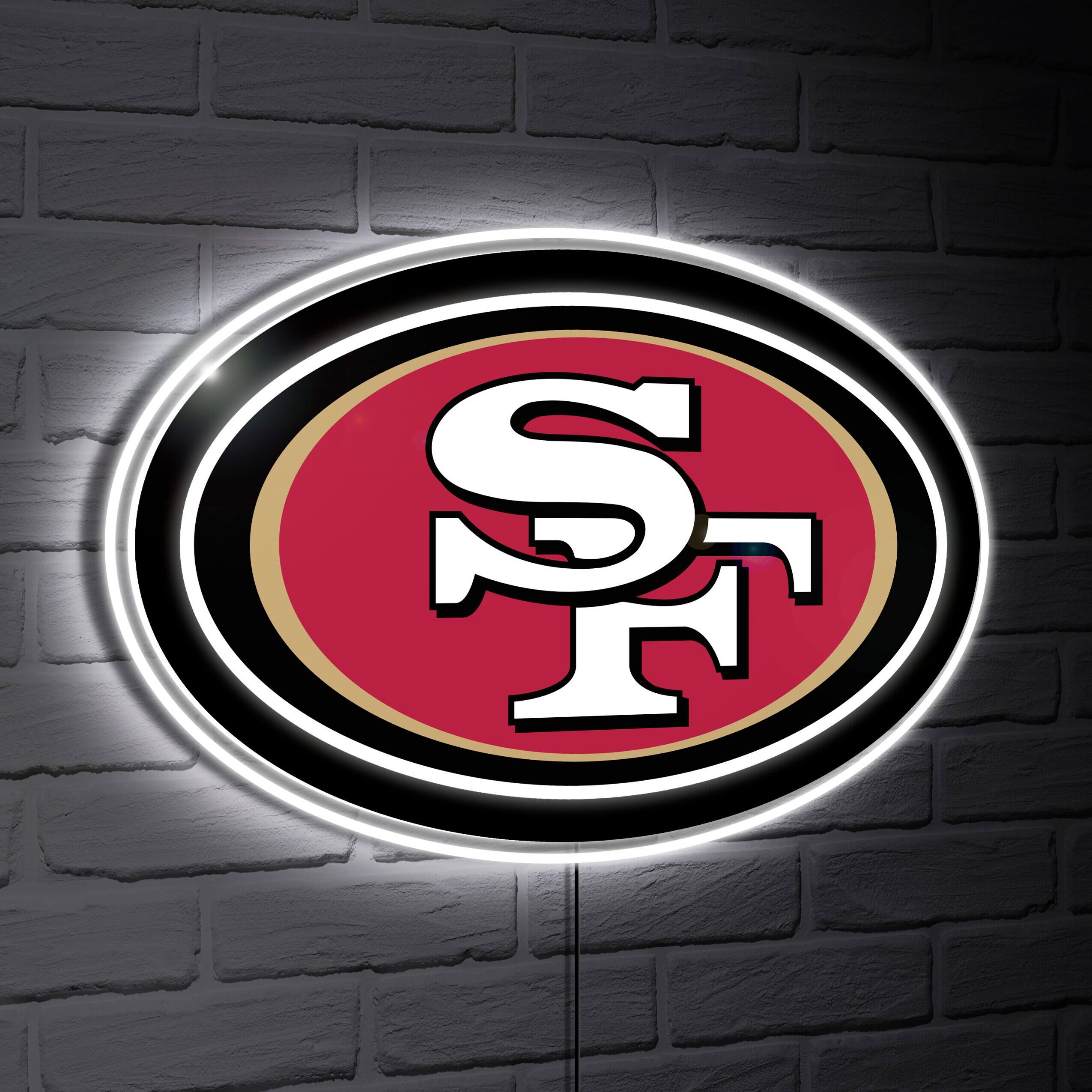San Francisco 49ers LED Team Logo Shaped Lighted Wall Sign