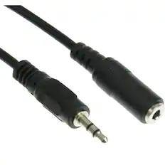 Front. Sanoxy - 75 Feet Audio Stereo 3.5mm Male-to-Female Extension Cable - Black.