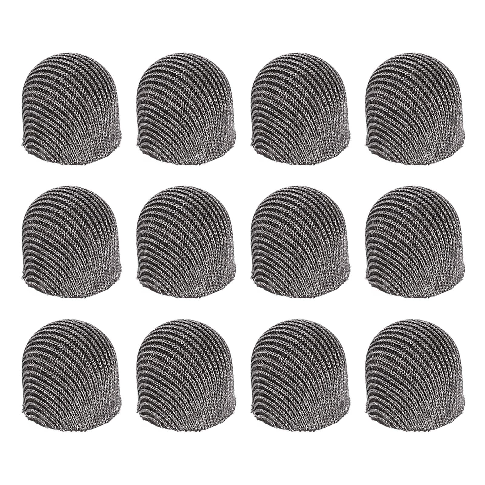Unique Bargains - 12pcs 7.5mm Mesh Fiber Replacement Tips for Capacitive Stylus Pen for Tablets Phones - Gray