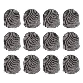 Unique Bargains - 12pcs 7.5mm Mesh Fiber Replacement Tips for Capacitive Stylus Pen for Tablets Phones - Gray