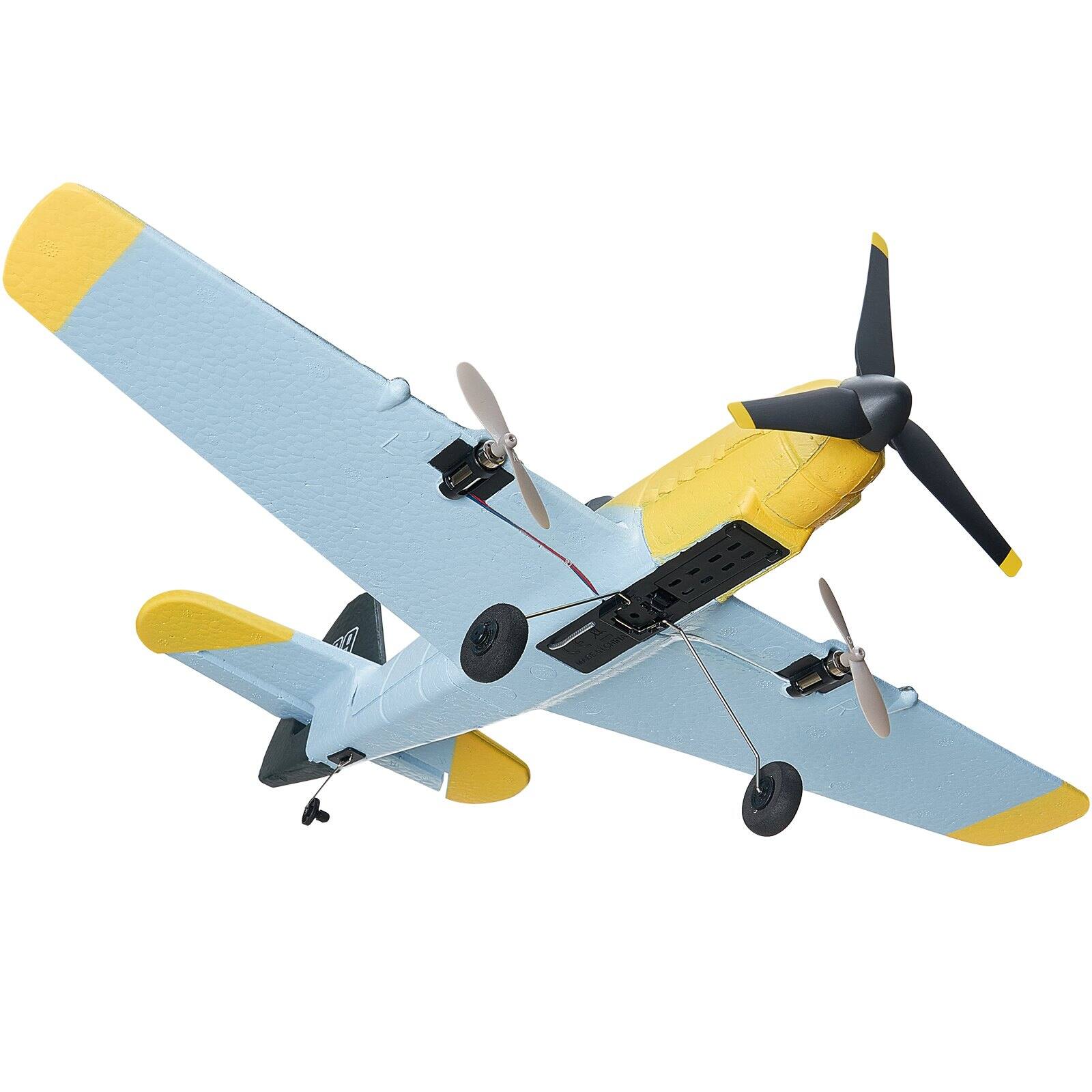 Alt View 7. SKONYON - RC Airplane 3-Channel with Gyro Stabilizer Ready to Fly - Blue+Yellow+Black.