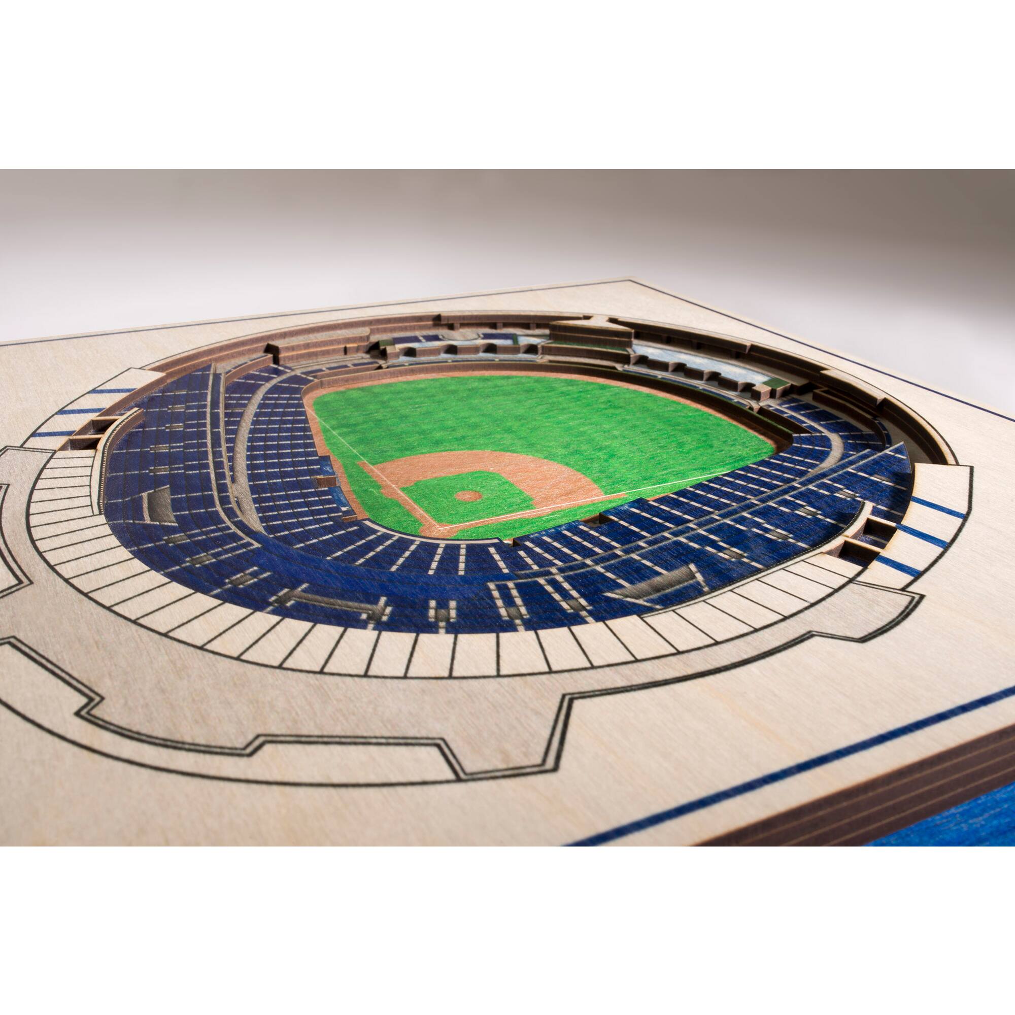 Alt View 2. YouTheFan - Kansas City Royals 17'' x 13'' 5-Layer 3D StadiumViews Wall Art - Brown.