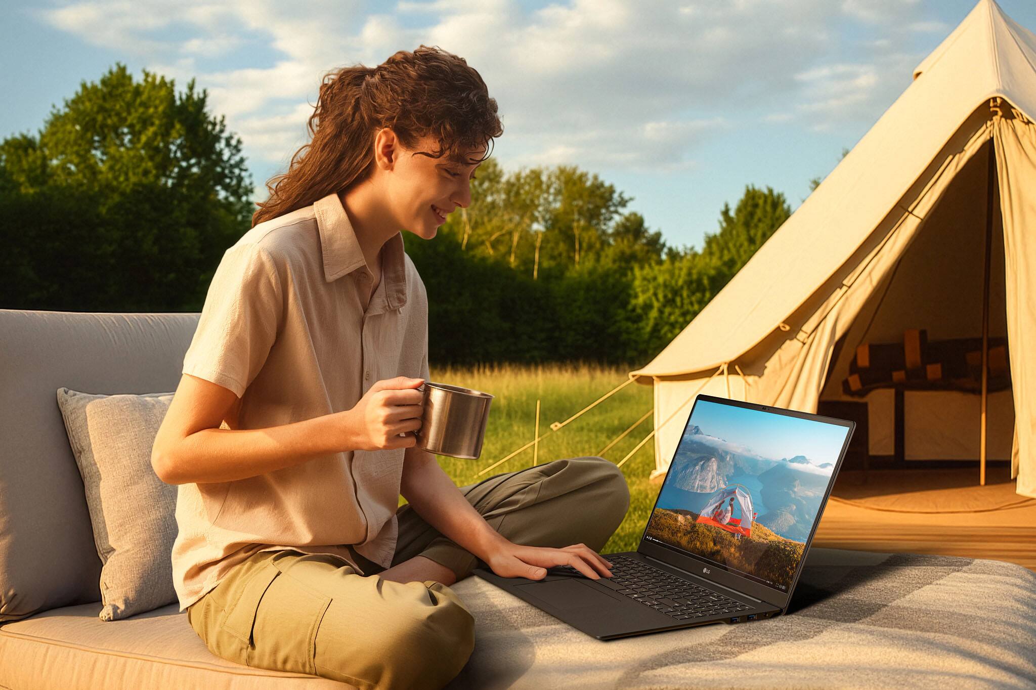 Alt View 3. LG - gram Book 16" 120Hz Touch-Screen Laptop  WUXGA AMD Ryzen AI 7 445 Processor with 16GB RAM - 1TB SSD - Titan Black.