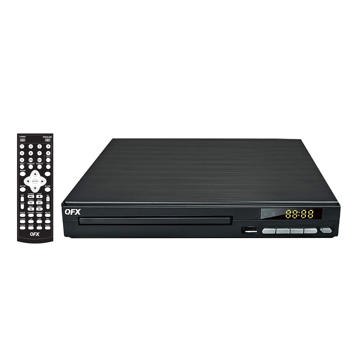 QFX - Vp-110-blk 1080p Dvd/cd Multimedia Player With Fm Radio, Hdmi, Mp3 Conversion, And Remote, Vp-110 - Black