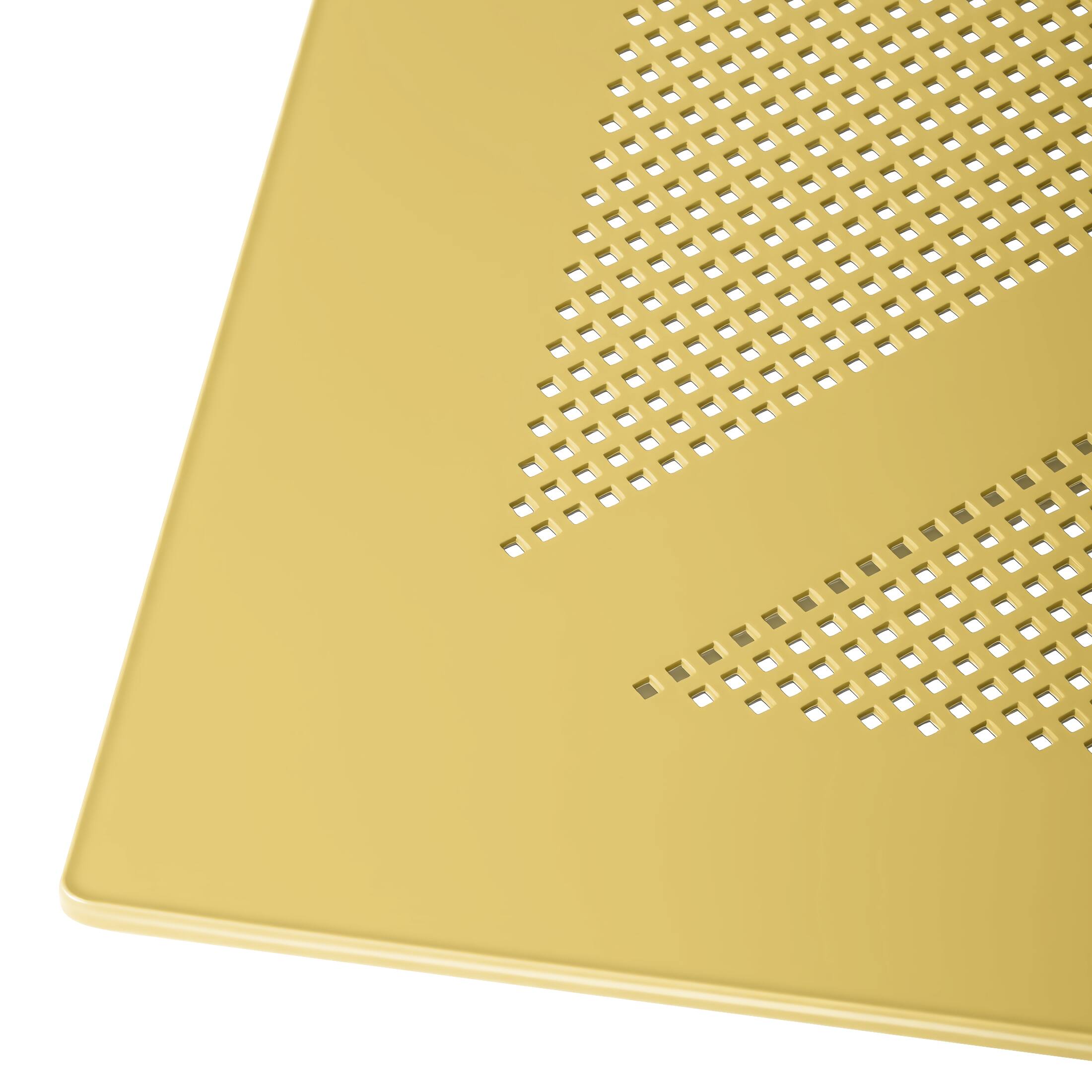 Alt View 3. WestinTrends - WestinTrends Playa 31.5" Square Plastic Outdoor Patio Dining Table for 4 - Yellow.