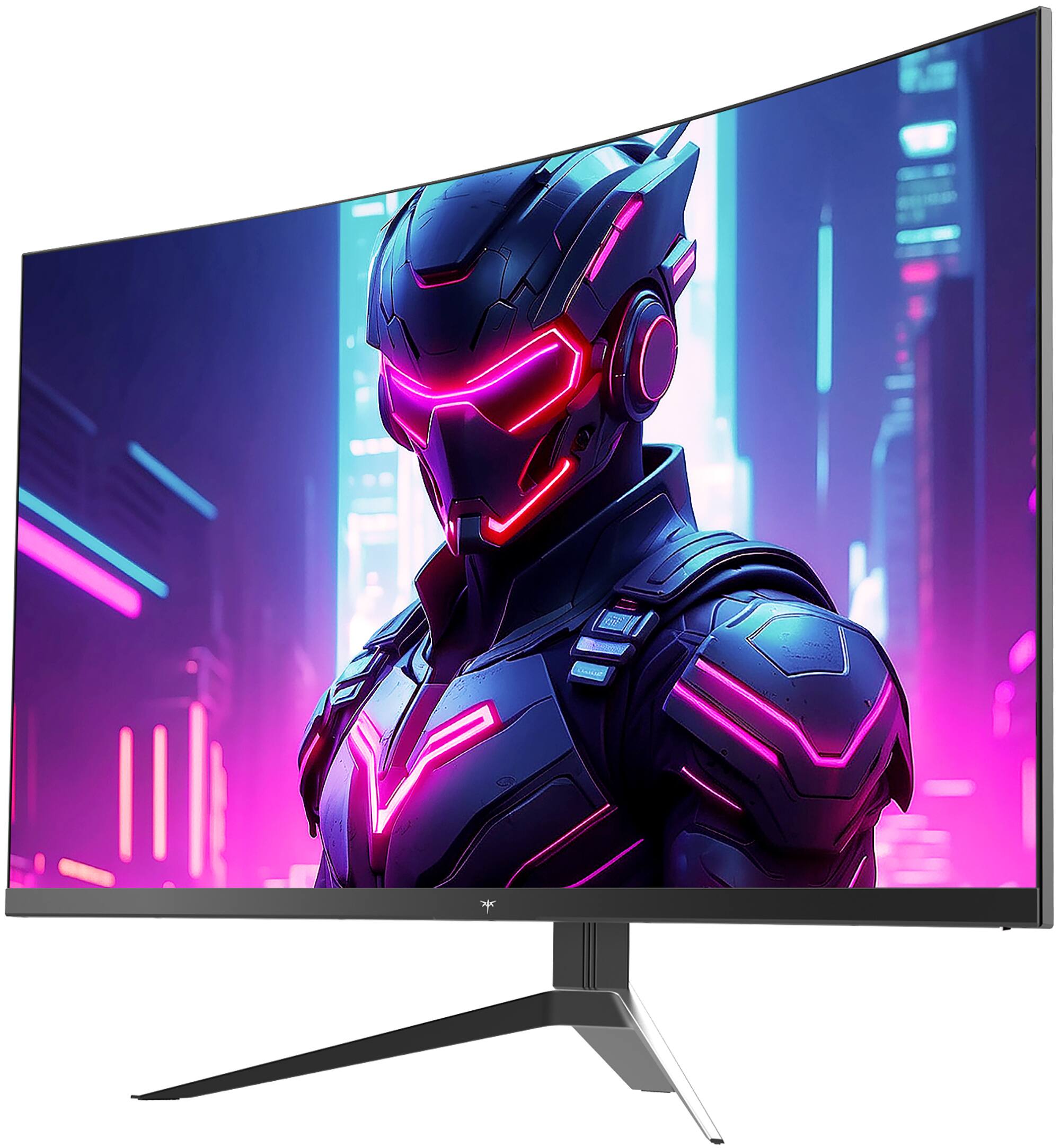 Left. KTC - H32S17F 32" HVA 1500R Curved Gaming Monitor with Adaptive Sync, 240Hz IPS FHD 1080p, VESA, HDR10, 2xHDMI 2.0/DP 1.4 - Black.