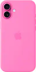 Apple - iPhone 16 Plus Silicone Case with MagSafe - Peony - Front_Zoom