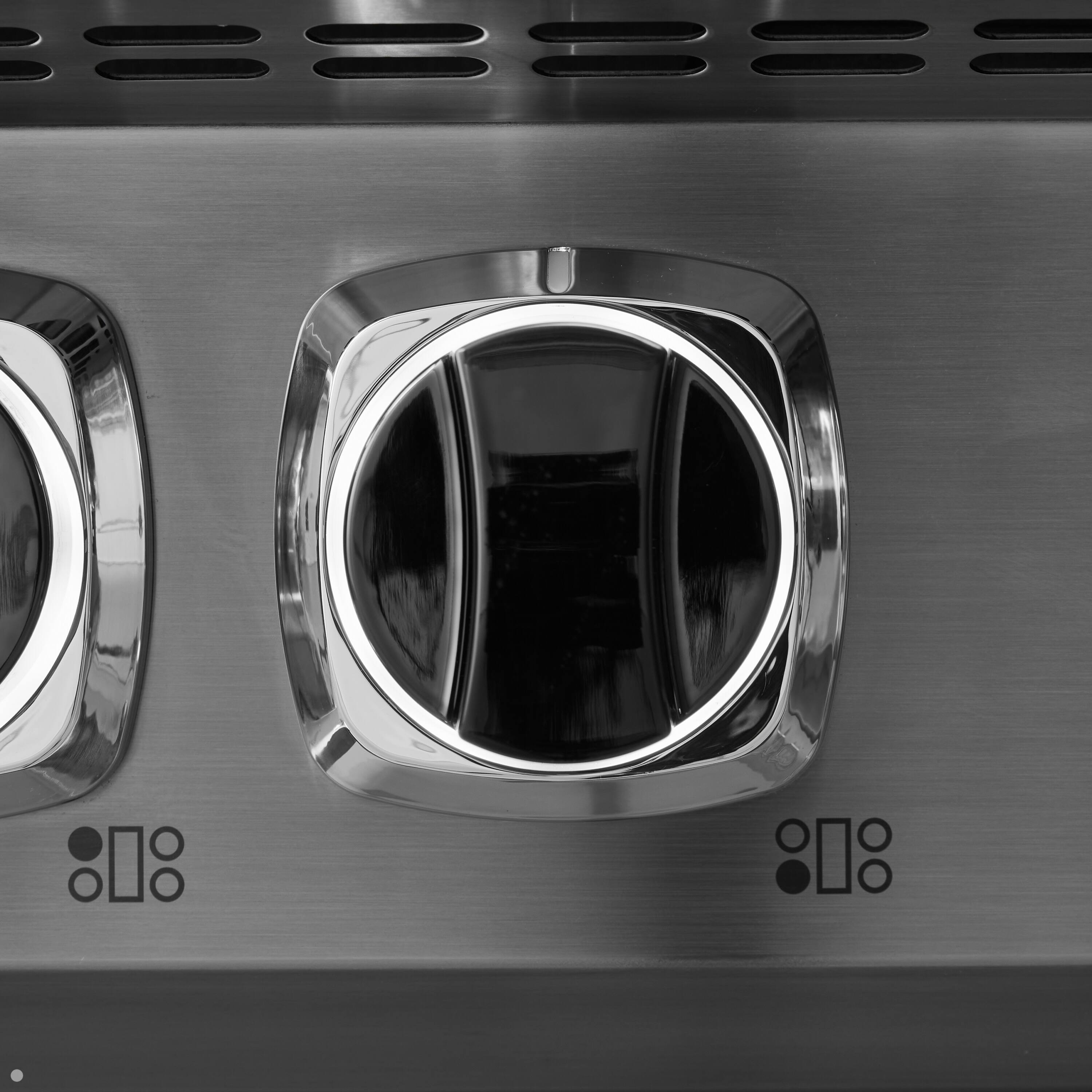 Alt View 18. Viking - 48"W. 7.3 Cu. Ft. Freestanding Sealed 8 Burner Gas Range - Daffodil - Daffodil.