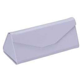 Unique Bargains - Foldable Glasses Case, Triangle Magnetic Sunglass Organizer, PU Leather Hard Eyeglass Case for Women/Men - Lilac Purple