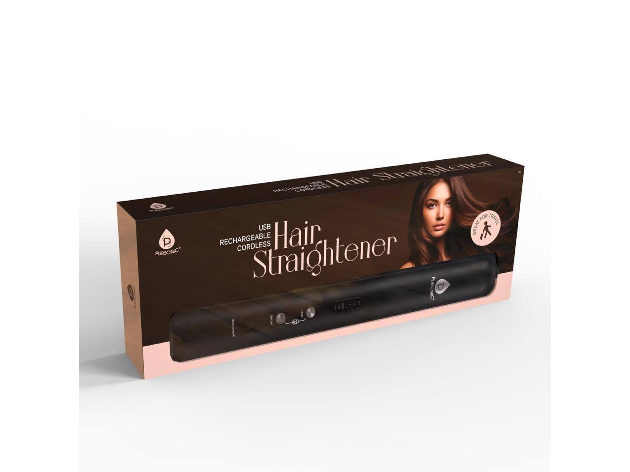 Pursonic Hair Straightener  
USB Rechargeable Cordless  
Great for Travel