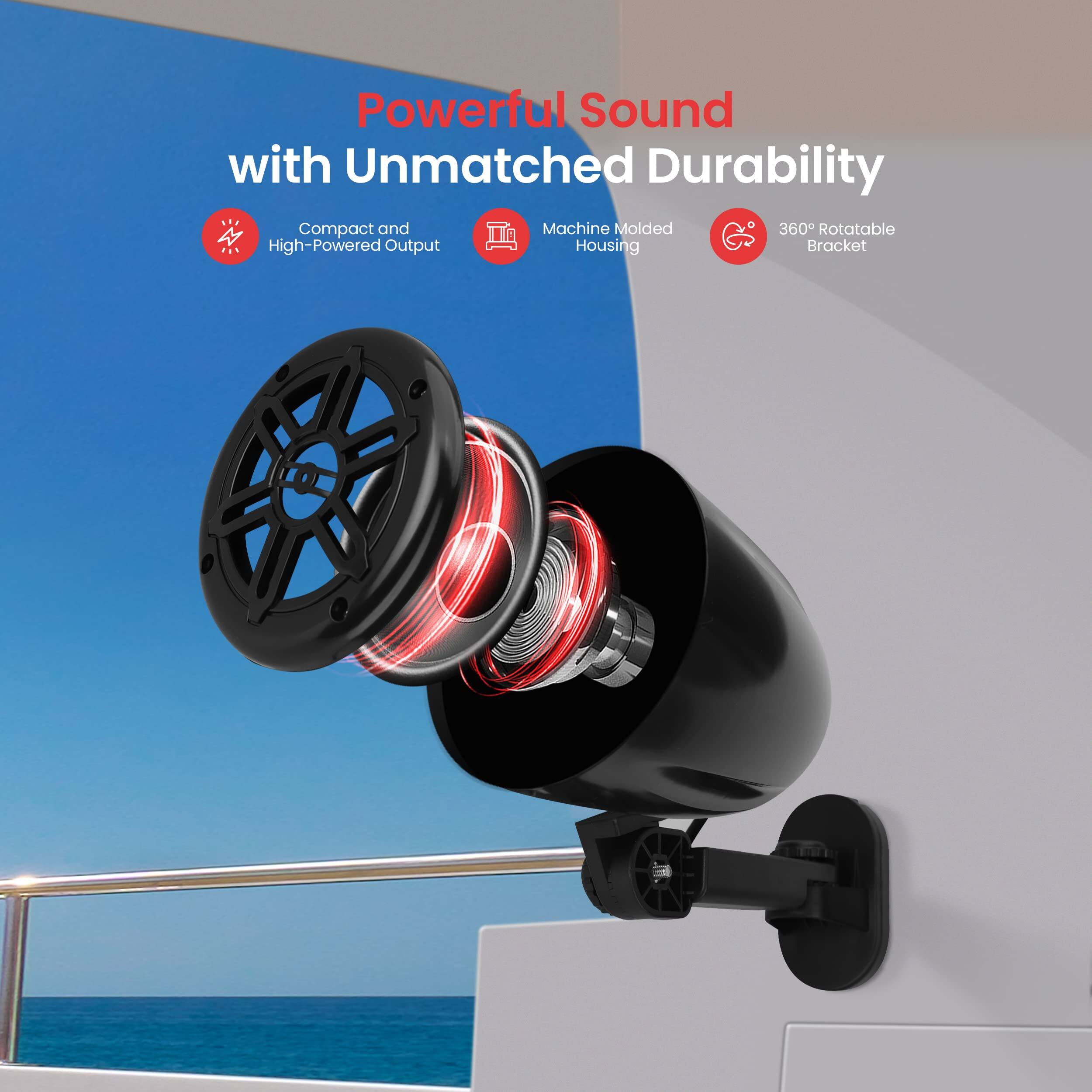 Powerful Sound with Unmatched Durability

- Compact and High-Powered Output
- Machine Molded Housing
- 360° Rotatable Bracket