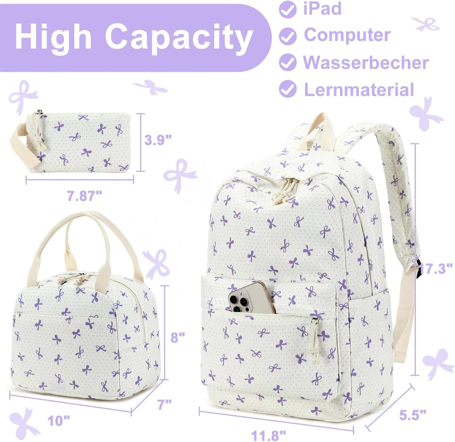 Live At Space LEDAOU Backpack Girls School Kids Bookbag Daypack Lunch ...