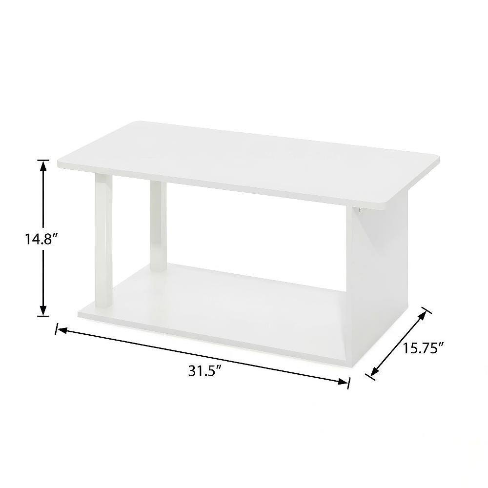 FurniFact - White Coffee Table with Modern Minimalist Design and Durable Construction - White, White price history on PriceWatchPro