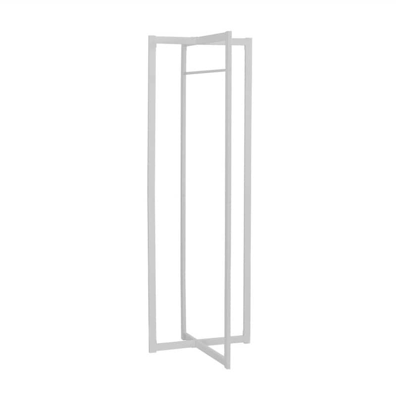 ALEXOUN - Modern Metal Coat Rack with Hall Tree - Free Standing, Hanging Bar, 72" Height, , Suitable for Entryway and Bedroom - White
