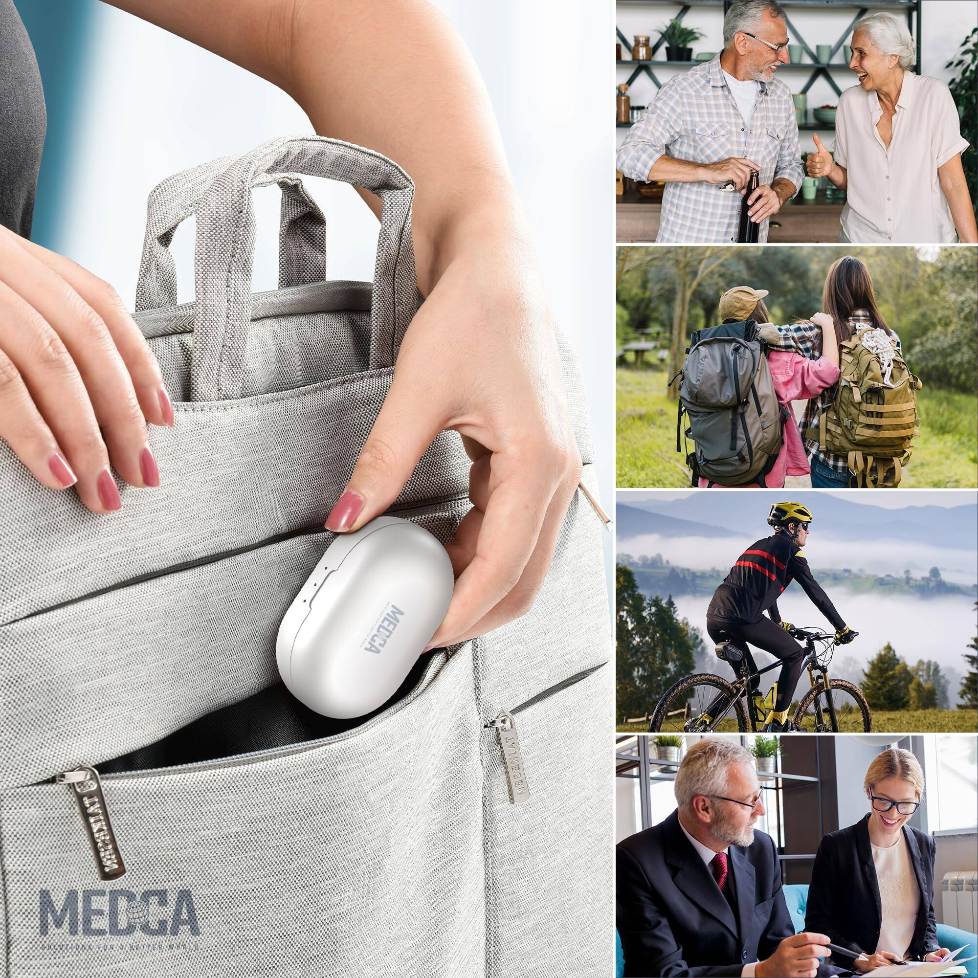 MEDca Digital Hearing Aids Rechargeable ITE Hearing Amplifier Set