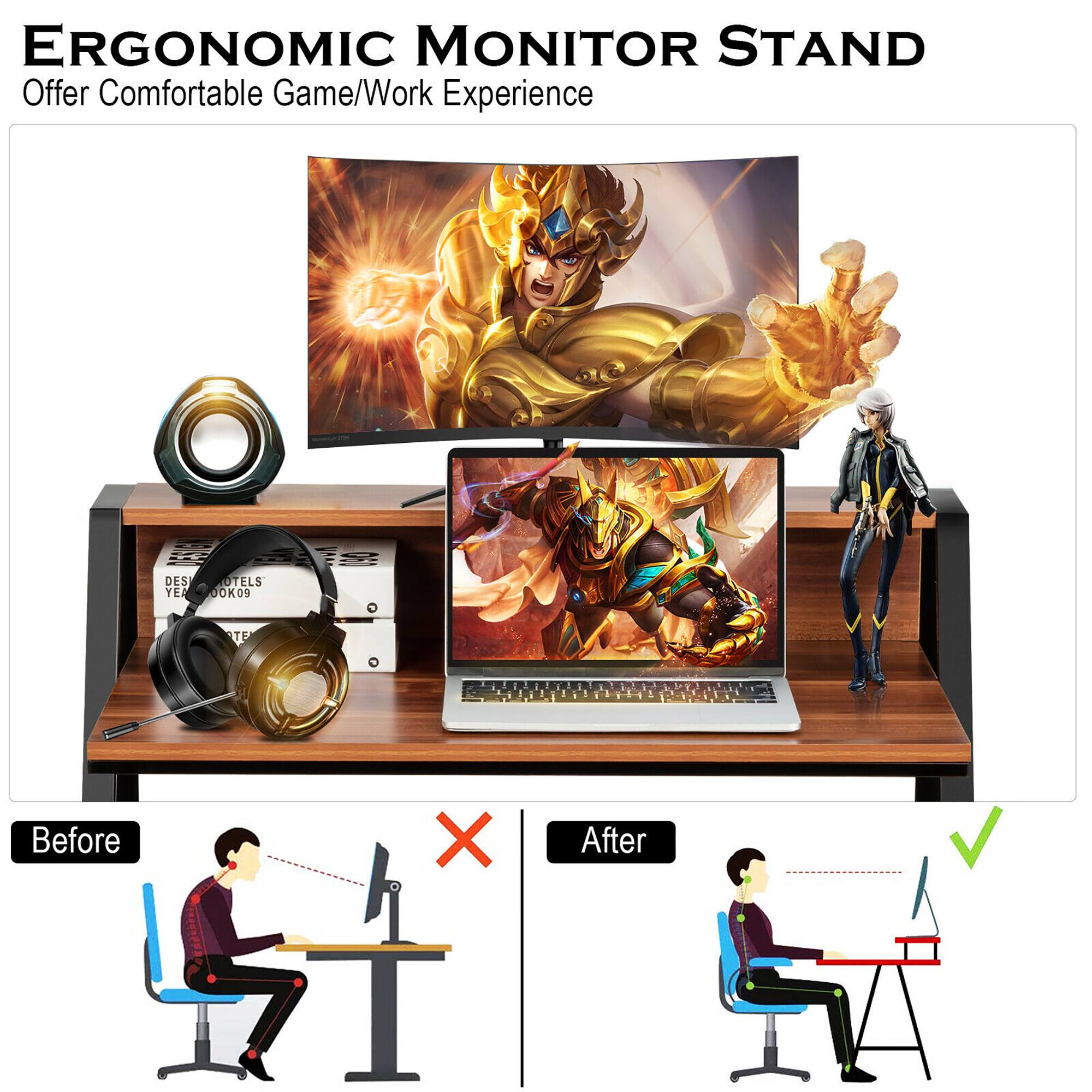 ERGONOMIC MONITOR STAND  
Offer Comfortable Game/Work Experience  

Before  
After