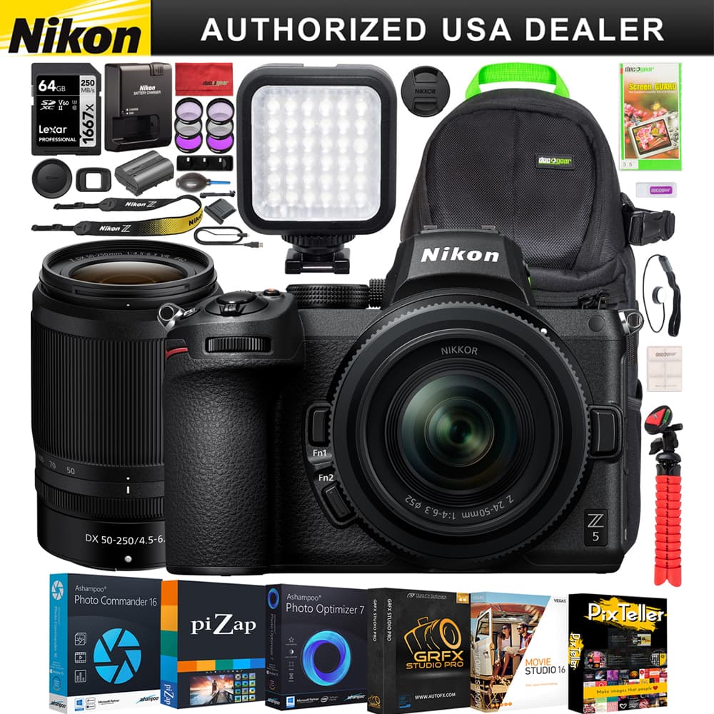 Bundle Nikon Z5 Mirrorless Full Frame FX Camera 2 Lens Kit 24 50mm