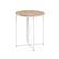 Angle. Walker Edison - Contemporary Metal and Wood Round Side Table - Coastal Oak/White.