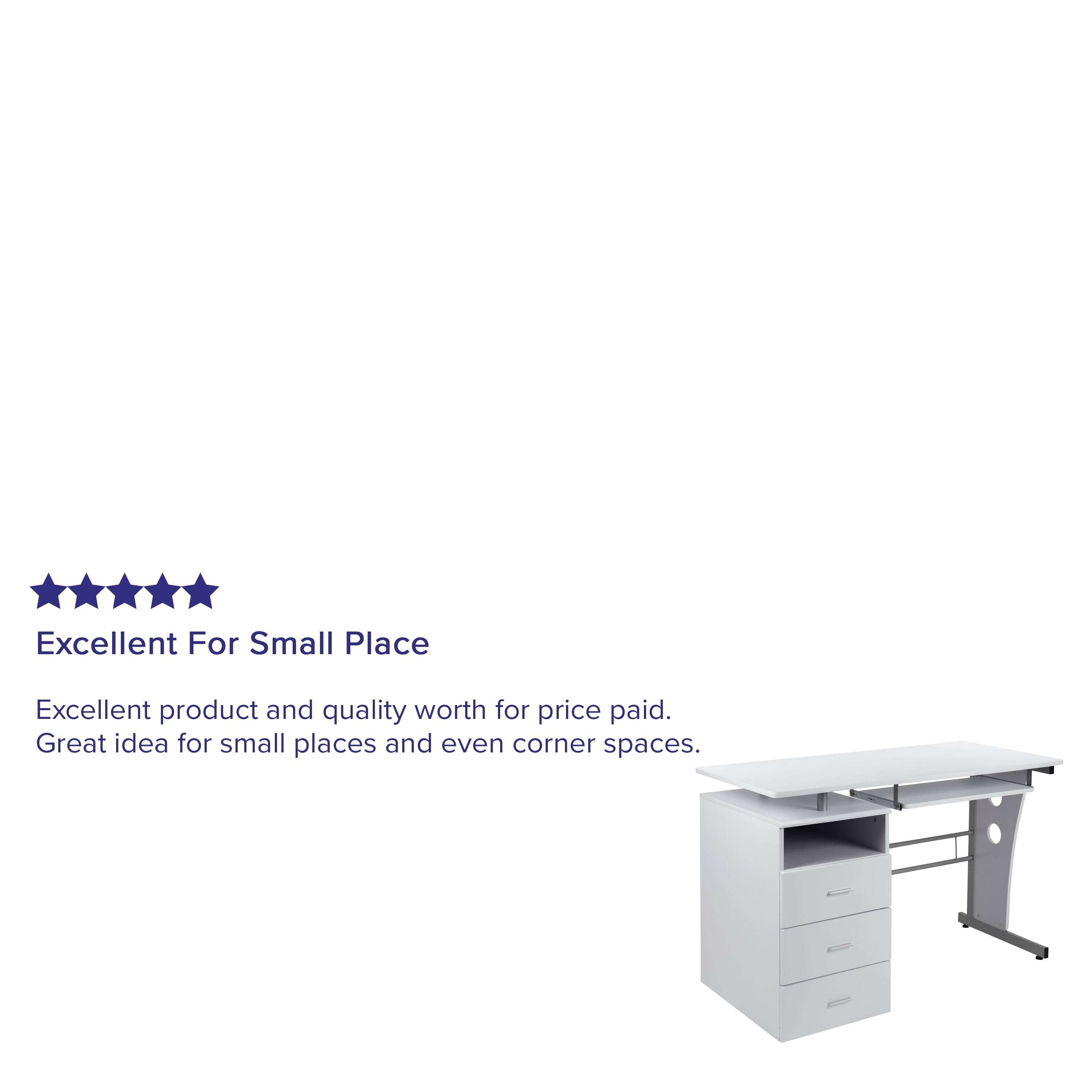 Excellent For Small Place

Excellent product and quality worth for price paid. Great idea for small places and even corner spaces.