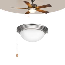VEVOR - Ceiling Fan Light Kit,750lm 3000K Fan Light Kit with Pull Chain, 2 LED Bulbs, Modern Replacement Fixture for Living Room - White