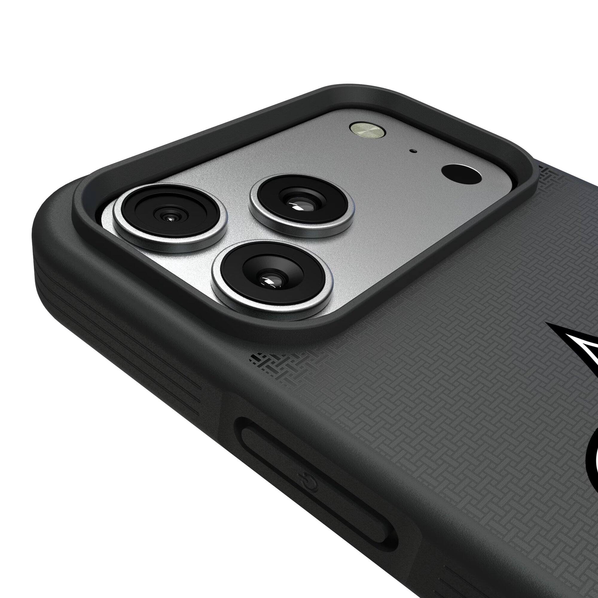 Alt View 2. Keyscaper - New Orleans Saints Bump Case with 8.2ft Drop Protection - 16 Pro Max - Black.